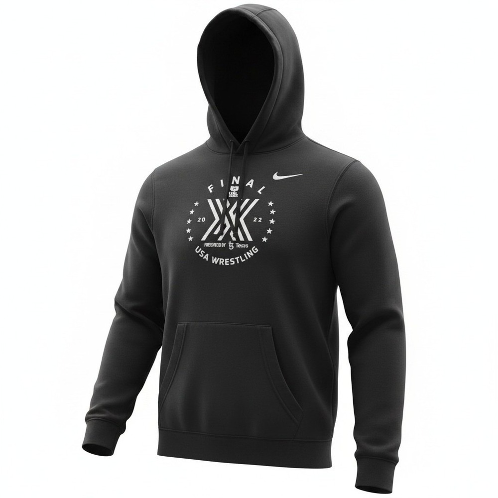 Nike Hoodie USA Wrestling Final X 2022 XS Black Pullover Sweatshirt Graphic